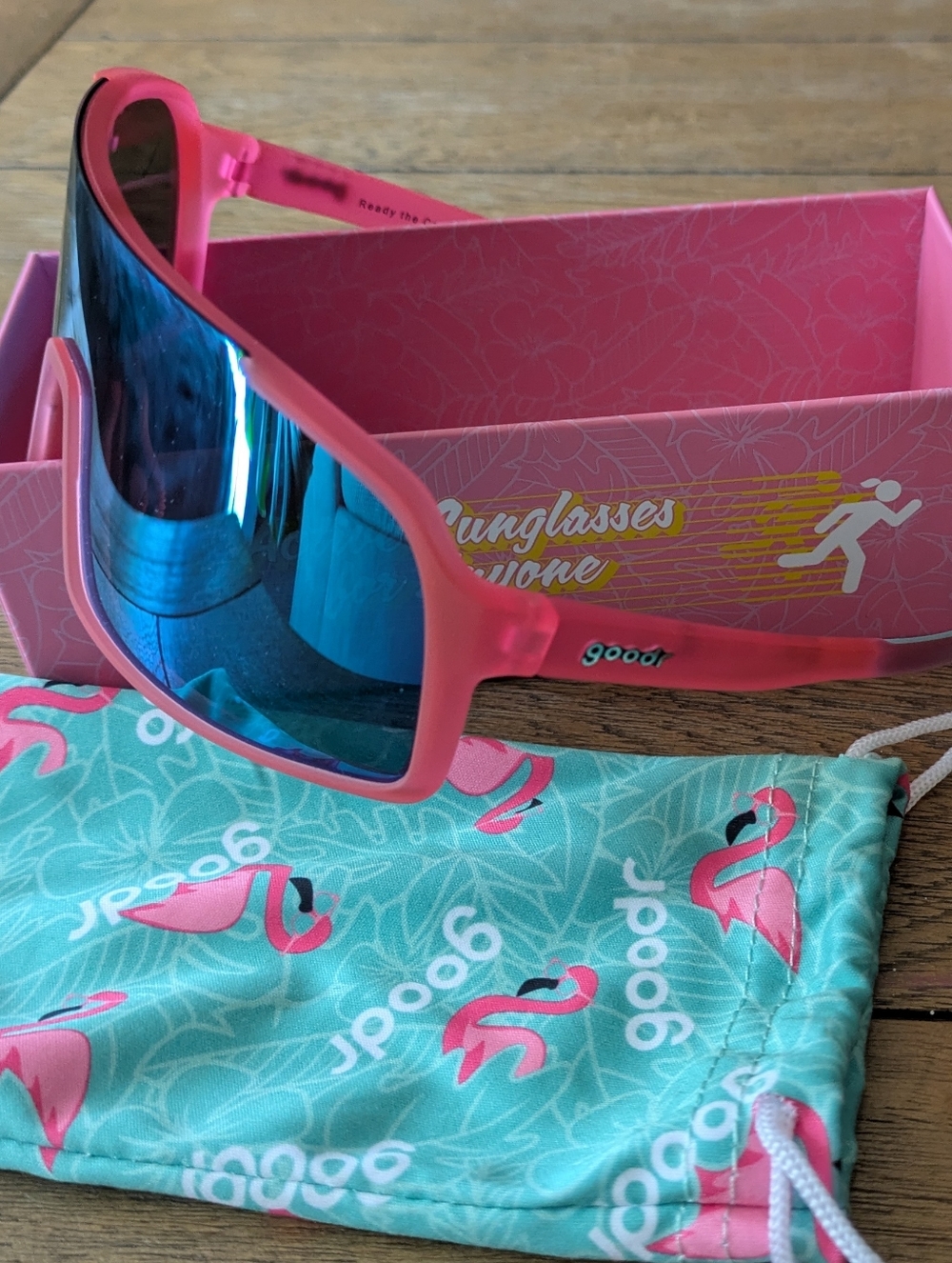 Goodr Astro G Pink "Ready The Confetti Canon" Active Sunglasses - Picture 3 of 10